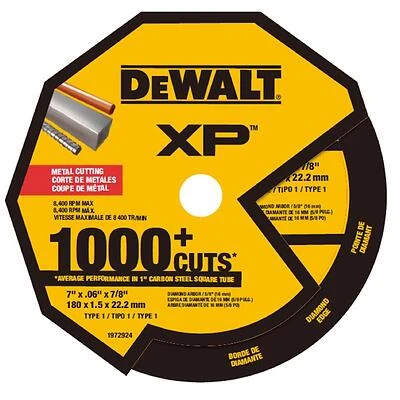 DeWalt DW4770M XP Diamond Metal Cutting Wheel, 7 In., 7/8 In. Arbor