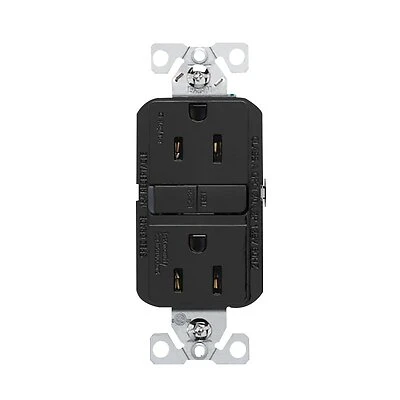 Eaton Gfci Receptacle 15a 125v Self-test Black Nema 5-15r