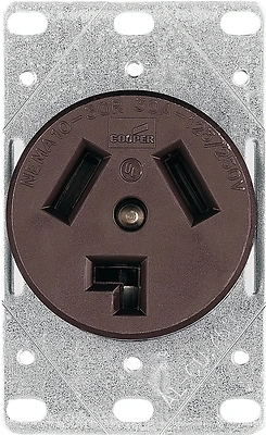 Receptacle Power Flush 3 Pole 3 Wire 30 Amp