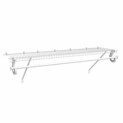Superslide 12 X 48 Inch Wire Shelf And Hang Rod Kit
