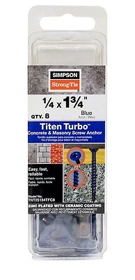 Titen Turbo Screw Anchor 1/4 X 1-3/4 Inches