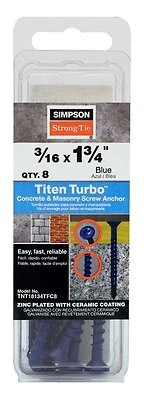 Titen Turbo Screw Anchor 3/16 X 1-3/4 Inch