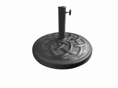 Heavy‑Duty 21.5‑in Black Umbrella Base – Stable Patio Shade Support