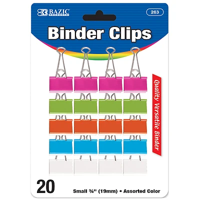 Bazic Products Small Binder Clips 20 pk