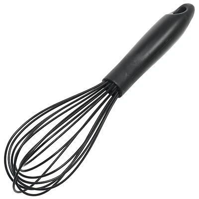 Chef Craft Premium Black Plastic And Silicone Wire Whisk, Heat Resistant
