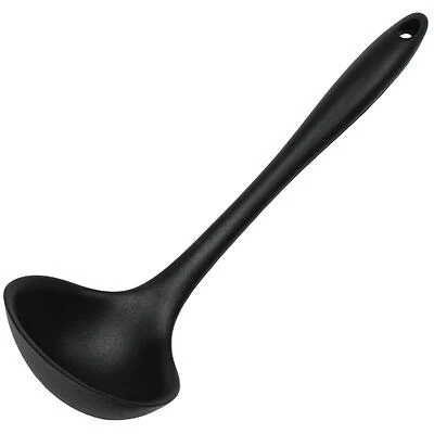 Chef Craft Premium Black Silicone And Steel Heat Resistant Soup Ladle