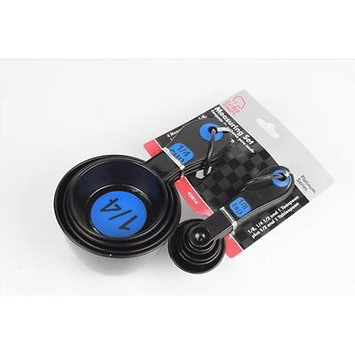 Chef Craft Black Blue Polypropylene Tpr Measuring Cup And Spoon Set