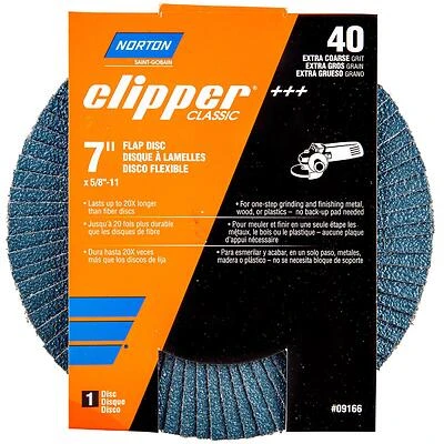 Norton Clipper 7 In. Zirconia Alumina Flap Disc 40 Grit