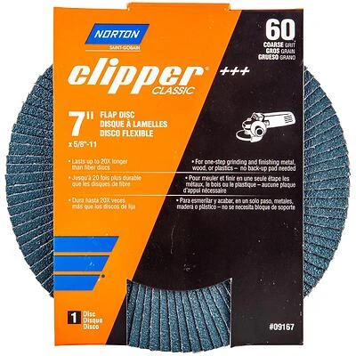 Norton Clipper 7 In. Zirconia Alumina Flap Disc 60 Grit