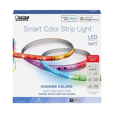 Feit TAPE192CHASE/AG 16 Ft Color Changing Plug-In LED Tape Light, Smart