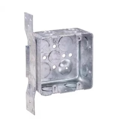 Southwire MGSB-2F-UPC 2-Gang Square Steel Switch Box, 10 Knockouts, Galvanized