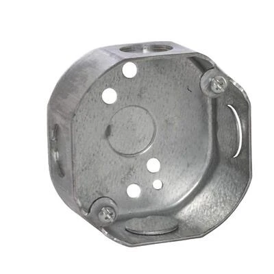Southwire Octagon Galvanized Steel Surface Mount Box 3.5 In Silver