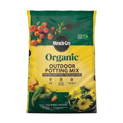 Miracle-Gro 71281430 Organic All Purpose Potting Mix, 25 Qt