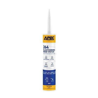 Apoc Gloss White Elastomeric Roof Sealant 10.1 Oz Tube Ap-2649