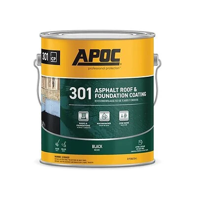 Apoc Gloss Black Asphalt Roof And Foundation Coating 1 Gallon Pail