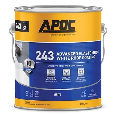 Apoc AP-2431 Gloss White Acrylic Roof Coating, 1 Gallon