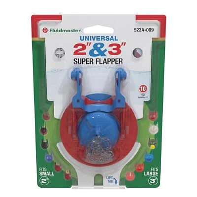 Fluidmaster 523A-009-T4 Super Flapper Adjustable Universal 2-3 In. Toilet Flapper