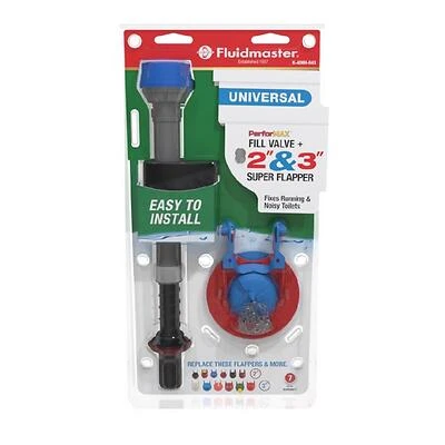 Fluidmaster K-400H-043-T4 Universal Toilet Flapper and Fill Valve Kit