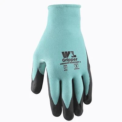 Wells Lamont 692M-302 Women's Teal Nitrile Coated Grip Gloves, Medium, 1 Pair