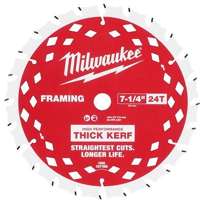 Milwaukee 7-1/4 Inch 24-tooth Carbide Circular Saw Blade 10-pack