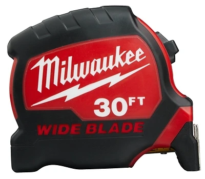 Milwaukee 48-22-1230 Tape Measure, 30 Ft, 1-1/8 In Wide Blade, ABS Case