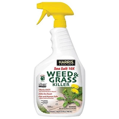 Harris CALSEAWEED-32 Sea Salt 10X Weed & Grass Killer, Ready to Use, 32 oz