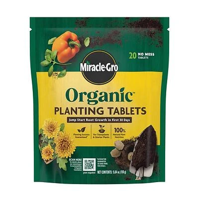 Miracle-Gro 3784510 Organic Plant Food Tablets, 20 Count
