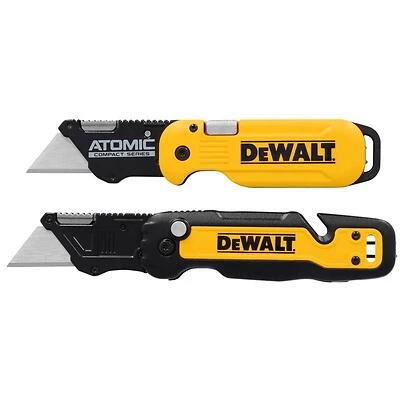 DeWalt DWHT10995 Press and Flip Utility Knife Set, 2-Piece, Black/Yellow