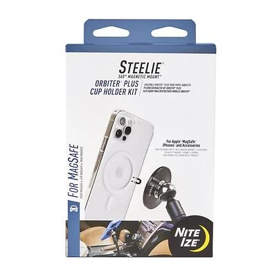 Nite Ize STOMSCK-01-R8 Steelie Orbiter Plus Magnetic Cup Holder Phone Mount Kit