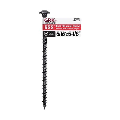 Grk Rss 5/16 In. X 5-1/8 In. Black Star Drive Structural Wood Screw