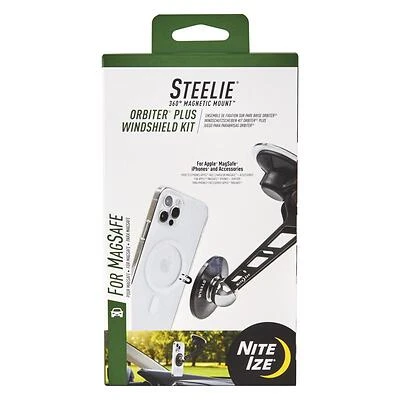 Nite Ize STOMSWK-01-R8 Steelie Orbiter Plus Windshield Kit With Magnetic Socket
