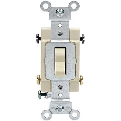 Leviton 15/20 Amp 4-way Toggle Ac Quiet Switch Ivory