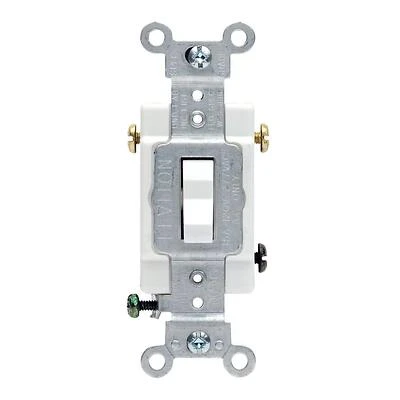 Leviton 20 Amp 3-way Commercial Toggle Ac Quiet Switch White