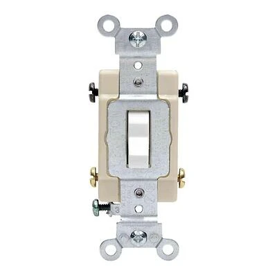 Leviton R62-0CSB4-2WS 20 Amp 4-Way Toggle Quiet Switch, White