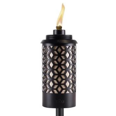 Tiki Black Steel 65 Inch Outdoor Torch