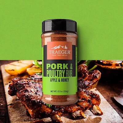 Traeger SPC250 Apple & Honey Pork & Poultry BBQ Rub, 12.5 Oz