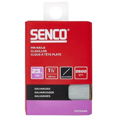 Senco 1-1/2 Inch 23-gauge Galvanized Micro Pin Nails 2600 Count