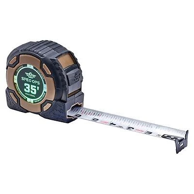 Spec Ops SPEC-PTM35-F Tape Measure, 35 Ft. x 3.3 In., Lockable