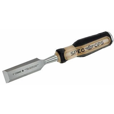 Spec Ops SPEC-C1-1 Beveled Edge Wood Chisel, 1 In., High Carbon Steel
