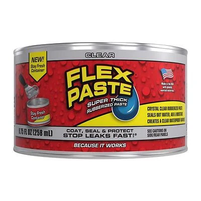 Flex Seal Flex Paste PFSCLRR16 Clear Rubberized Sealant, 8.75 Oz