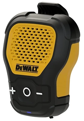DeWalt 190 1158 DW2 Wireless Bluetooth Wearable Mini Speaker, Black/Yellow