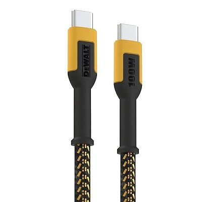 DeWalt 131 0006 DW2 USB-C to USB-C Charging Cable, Kevlar Fiber, 4 Ft