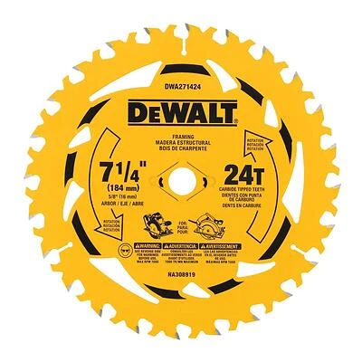 Dewalt 7-1/4 Inch Tungsten Carbide Tipped Circular Saw Blade Set 24 Teeth 3 Pack