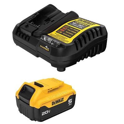 DeWalt DCB205C 20V Max Lithium-Ion 5.0 Ah Battery Pack And Charger Kit