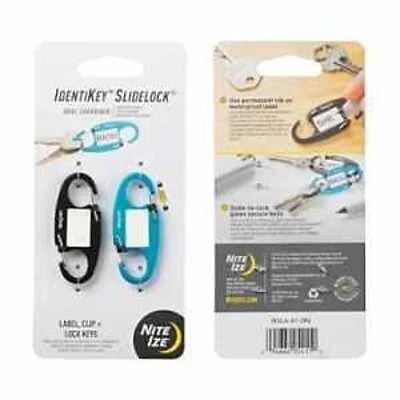 Nite Ize Identikey Slidelock Dual Carabiner With Write-on Label, 2.09 In Aluminum