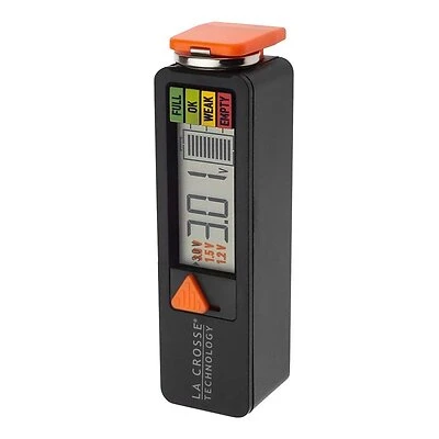 La Crosse 911-143 Battery Tester For Aaa, Aa, C, D, N, 9v, 3v Button Cells