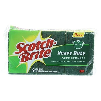 Scotch-brite Heavy-duty Scrub Sponge 9-pack, Model 429-5, 111mm X 66mm