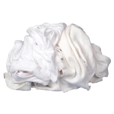 Buffalo 4 Lb Compressed Knit T-shirt Rags 10520pb White Cotton
