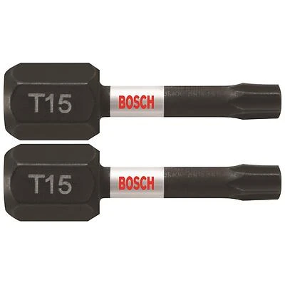 Bosch 1 Inch Long Insert Bit Steel Impact Tough 2 Pack
