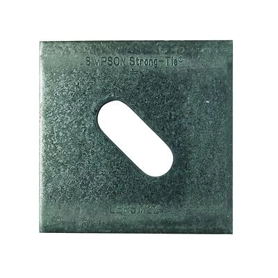 Simpson Strong-tie Lbps 3 In. X 3 In. Zmax Galvanized Slotted Bearing Plate With 1/2 In. Bolt Dia
